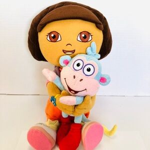 Universal Studios Dora The Explorer Holding Boots 15in Plush Doll